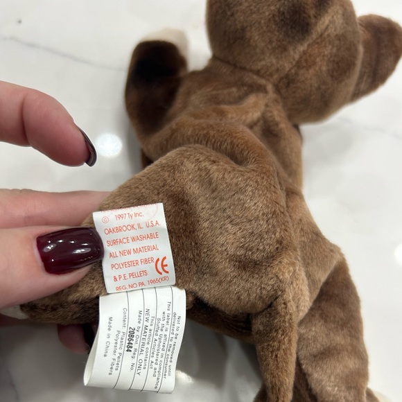 Rare Beanie Babie Pounce with tag errors and stamped tush tag - Picture 6 of 6